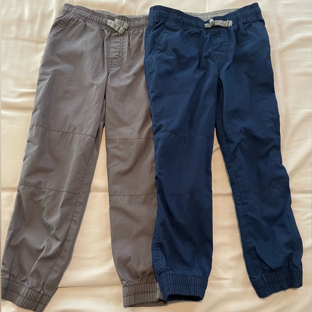 Carter's Kids Joggers/ Chino Pants with elastic waist - Navy and Gray - Size 5A